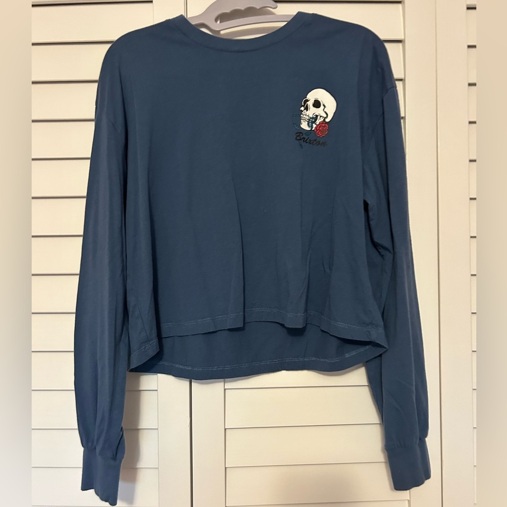 Brixton blue cropped long sleeve